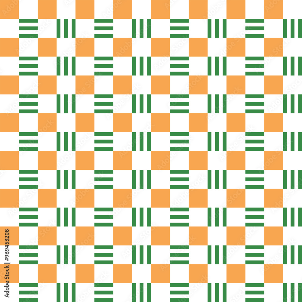 Poster illustration of a check pattern background in a combination of yellow and green. pattern graphic use