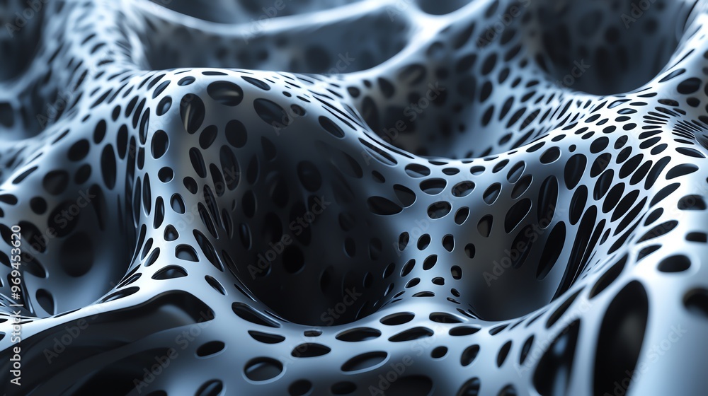 Aufkleber close-up view of a detailed, abstract surface with a mesh pattern, highlighting its organic textures