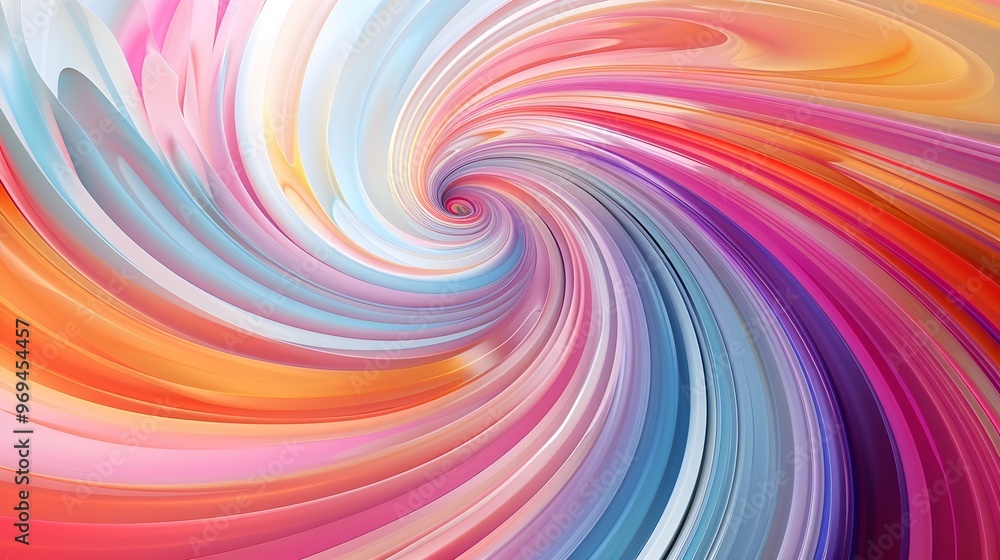 Poster A mesmerizing swirl of vibrant colors, creating a kaleidoscopic and hypnotic visual experience. The intricate patterns and intense hues evoke a sense of wonder and excitement.