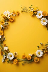 frame of yellow flowers