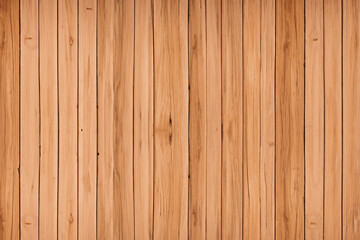 Closeup of a light brown wood plank wall with vertical grain.