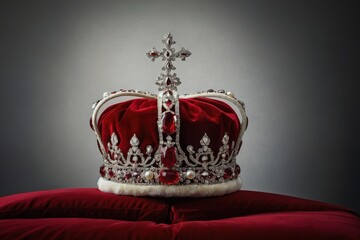 Crown on a red pillow