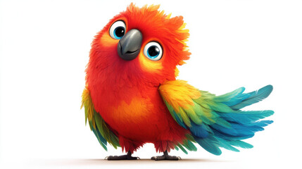 Obraz premium Cute Cartoon Parrot.