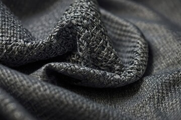 Fototapeta premium Gray fabric close up