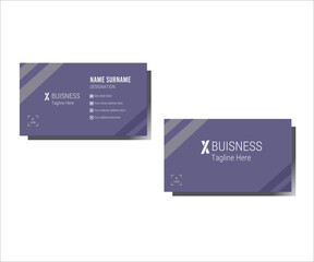 creative simple and Modern and clean stylish  Double-sided business card design.  