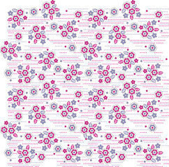Flower Wave Design Pattern For background, Texture, Fabric .