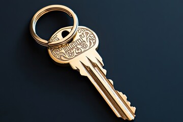 A gold-plated keychain, engraved with a motivational quote, providing daily inspiration whenever used