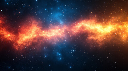 Vibrant Grainy Textured Dark Banner Poster with Orange and Blue Tones