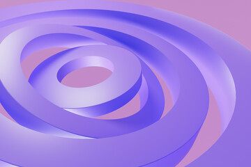 A purple circle with a purple background, 3d render