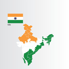 An illustration of the Indian flag with the letters "MA" integrated into the Ashoka Chakra, where "M" curves around the wheel and "A" fits within its center.