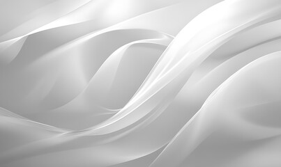 Obraz premium White minimal background, light forms, lines, curves, flowing fabric 
