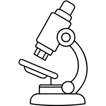 recommend clip art: microscope in a doodle style outline coloring book page line art drawing