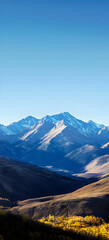 A Peaceful Mountain Range with Clear Skies