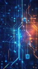 Abstract digital background with glowing lines and light elements for technology, futuristic, and cyber themes.