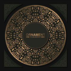 Luxury gold border pattern background