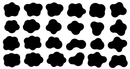 シェイプ　黒　メタボール　抽象的な形　フレーム