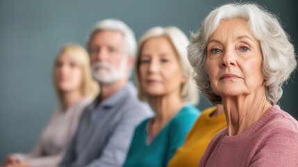 Elderly group attending a wellness class on bone health, learning osteoporosis prevention tips, senior bone health, public wellness education
