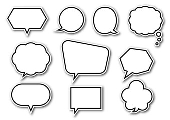 立体の吹き出しセット