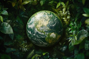 Earth surrounded by plants