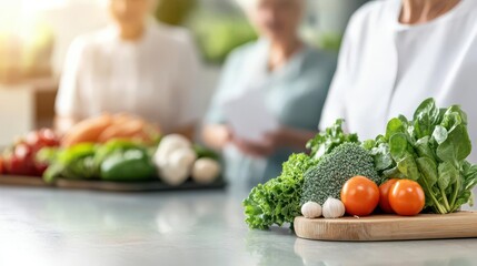 Elderly woman learning about nutrition in a wellness workshop, focus on healthy aging, elderly nutrition program, wellness education