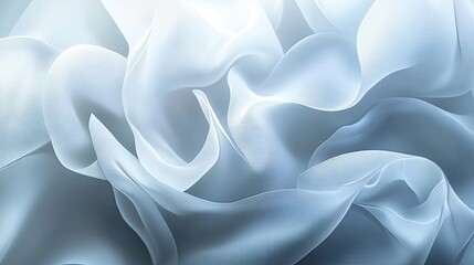 Obraz premium White background with delicate, overlapping translucent shapes
