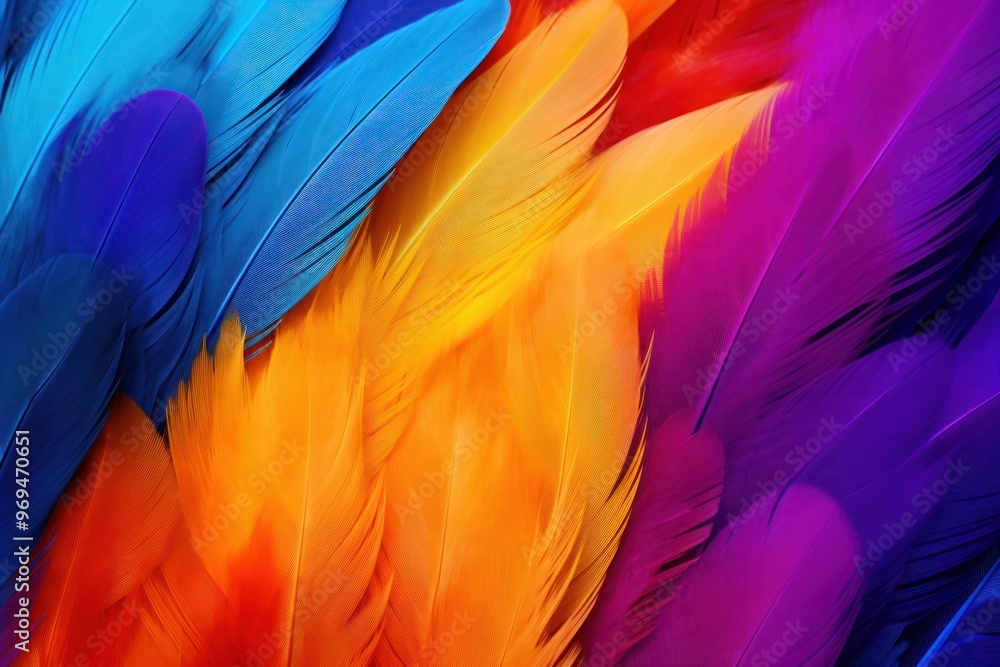 Poster abstract colourful feathers background backgrounds pattern bird.