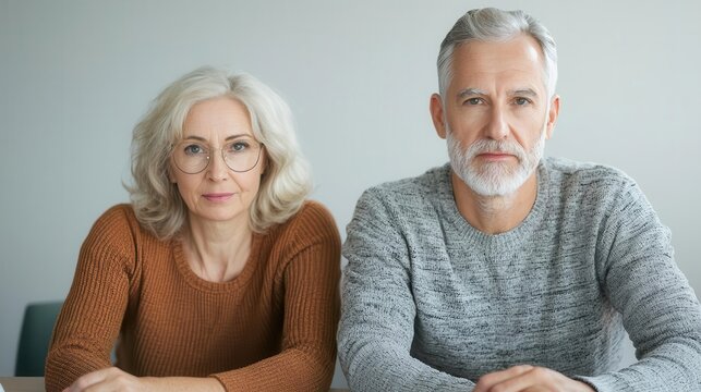 Senior couple learning about Alzheimer s care at a public health seminar, elderly Alzheimers care, caregiver support - Powered by Adobe
