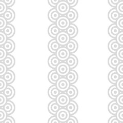 A repeating pattern of circular designs in gray on a white background, suitable for graphic design use.
