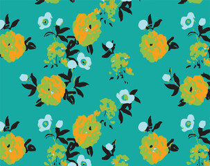 botanical floral vector seamless pattern with roses herbs and leaves big set background with flowers