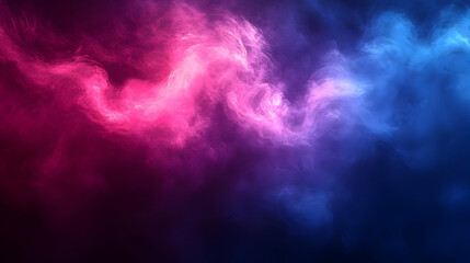 Abstract colorful smoke swirling in shades of pink and blue, creating a mystical atmosphere.