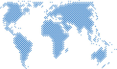 Fototapeta premium Circle shape world map.