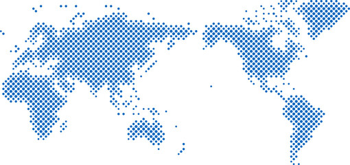 Circle shape world map. © tanarch