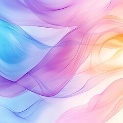 Fototapeta premium Abstract flowing waves of colorful gradients create a serene atmosphere, perfect for backgrounds or artistic projects.
