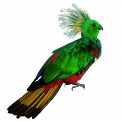 Obraz premium Parrot, colorful bird no background transparent