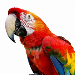 Fototapeta premium Parrot, colorful bird no background transparent