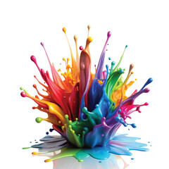 Colorful paint  or rainbow paint splash