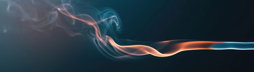 Obraz premium A Close-up Shot of a Abstract cultural sacred smoke trails, diverse smudging ritual wisps