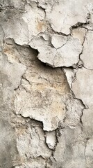 Cracked and Weathered Concrete Wall Surface