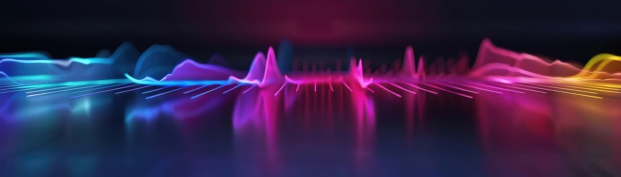 A Close-up Shot of a Vibrant human spectrograms, colorful voice prints