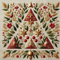 Texture sur tissu en lin blanc avec des designes des fleurs.