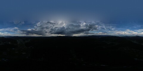 Drone Sky 360 panorama 8K