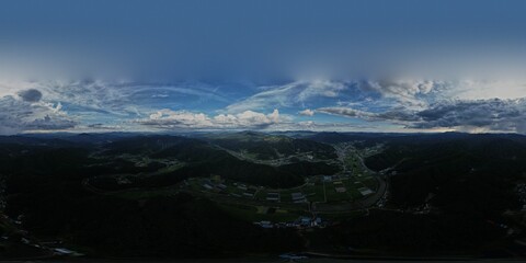 Drone Sky 360 panorama 8K