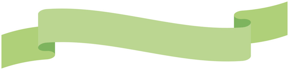 Vector illustration of Simple curved ribbon 5 (green)