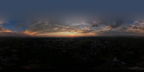 Drone Sky 360 panorama 8K