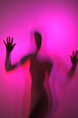 Obraz premium silhoueta sexy mulher misteriosa 