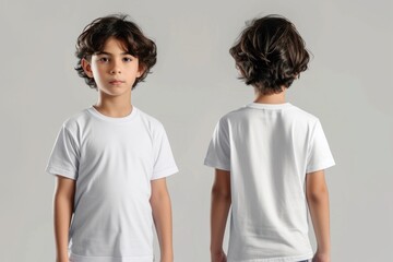 Obraz premium Blank white tshirt t-shirt sleeve togetherness.