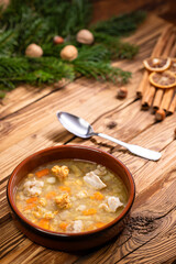 Traditional Christmas food in Czech Republic - fish soup