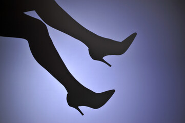 silhueta provocante pernas com salto alto sexy 