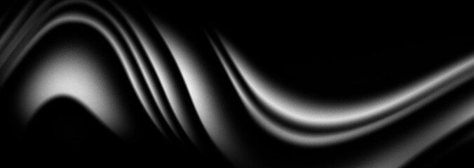 Black white gray grainy noisy background, noise texture abstract wave banner poster backdrop design