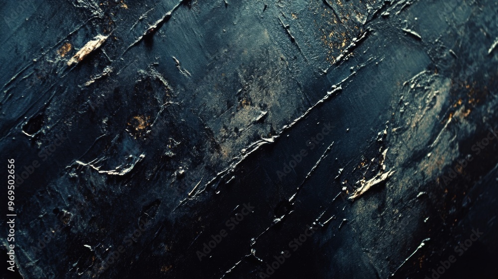 Aufkleber close-up of a textured abstract background with dark, moody tones and intricate patterns, adding dep